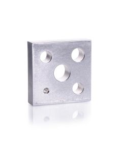 DWK KIMBLE® Aluminum Heating Block, For All Micro Kits (Open bottom) Four Holes - (2)9/16", 13/16", 21/32"
