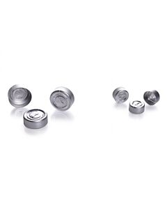 DWK KIMBLE® Tear-Off Unlined Aluminum Seals, 20 or 20A mm, Natural, Tear off, Case of 100