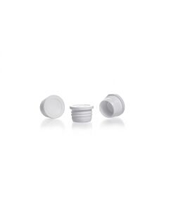 DWK KIMBLE® White Polyethylene Plug-Style Needle Closures, Fits Vials 60831D-830, 60831D-843, 60835D-843