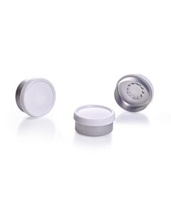DWK KIMBLE® Flip-Off Unlined Aluminum Seals, 13 mm, White