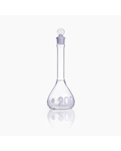 DWK KIMBLE® KIMAX® Volumetric Flask, Class A, Heavy Duty, Wide-Mouth, Glass Stopper, 200 mL