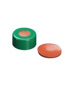 DWK WHEATON® µL MicroLiter® 11 mm Crimp Seals With Septa, ETFE/Silicone, Green