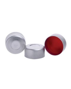 DWK WHEATON® µL MicroLiter® 11 mm Crimp Seals With Septa, PTFE/Silicone, Aluminum
