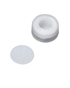 DWK WHEATON® µL MicroLiter® 11 mm Snap Cap With Septa, PTFE Disk Septa, Natural, Case of 100