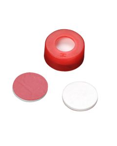 DWK WHEATON® µL MicroLiter® 11 mm Snap Cap With Septa, PTFE/Silicone, Red, Case of 2000