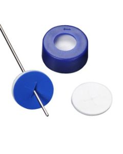 DWK WHEATON® µL MicroLiter® 11 mm Snap Cap With Septa, Pre-Cut, PTFE / Silicone Septa, Dark Blue, Case of 2000