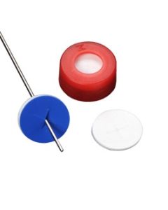 DWK WHEATON® µL MicroLiter® 11 mm Snap Cap With Septa, Pre-Cut, PTFE / Silicone Septa, Red, Case of 2000