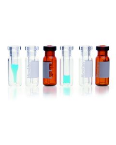 DWK WHEATON® µL MicroLiter® 11mm Crimp Top, 12 x 32mm Vial With Step and Insert, Clear, Conical Pulled-Point, Without Patch, 350 µL