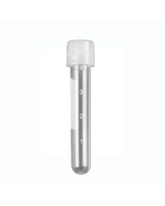 MTC Bio Culture Tube, 5mL, 12 x 75mm, PP, w/ attached 2-position screw-cap, printed graduations, sterile, 20 bags of 25 tubes, 500/case