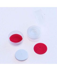 Perkin Elmer 11 Mm Snap Top Clear Plastic (Polyethylene) Cap With Ptfe/Silicone (White/Red) Pre-Slit Septa (100/Pack) - PE (Additional S&H or Hazmat Fees May Apply)