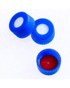 Perkin Elmer 9 Mm Screw Top Blue (Polypropylene) Cap With Ptfe/Silicone Pre-Slit Septa (100/Pack) - PE (Additional S&H or Hazmat Fees May Apply)
