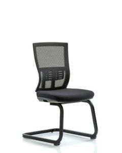Neta ECOM Guest Modern Mesh Desk Height Chair - Nylon Base, Black