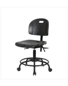 Neta ECOM Handle Polyurethane Desk Height Chair - Round Tube Base Casters