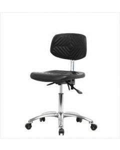 Neta ECOM Esd Polyurethane Desk Height Chair - Chrome Base Tilt ESD