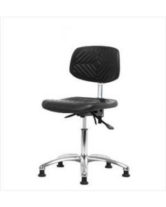 Neta ECOM Esd Polyurethane Desk Height Chair - Chrome Base Tilt Glides