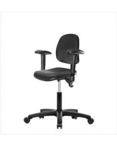 Neta ECOM Polyurethane Desk Height Chair - Medium Back Nylon Base Tilt