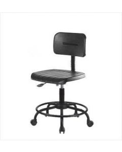 Neta ECOM Polyurethane Desk Height Chair - Round Tube Base, Casters Rugged