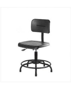Neta ECOM Polyurethane Desk Height Chair - Round Tube Base, Glides