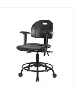 Neta ECOM Handle Polyurethane Desk Height Chair - Round Tube Base Tilt