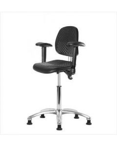 Neta ECOM Clean Room Polyurethane Medium Bench Height Chair - Medium Back