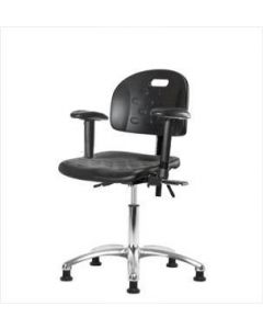 Neta ECOM Handle Polyurethane Desk Height Chair - Chrome Base Tilt Arms