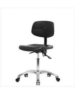 Neta ECOM Polyurethane Desk Height Chair - Chrome Base Tilt Chrome Casters