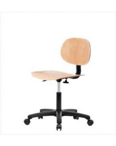 Neta ECOM Wood Desk Height Chair - Nylon Base, Casters Seven-Ply