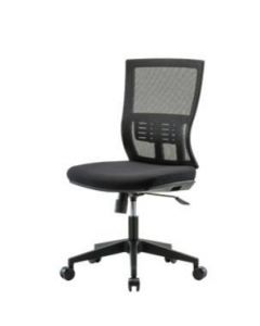 Neta ECOM Modern Mesh Desk Height Chair - Nylon Base, Casters Black