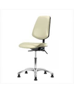 Neta ECOM Vinyl Desk Height Chair - Medium Back Chrome Base Tilt