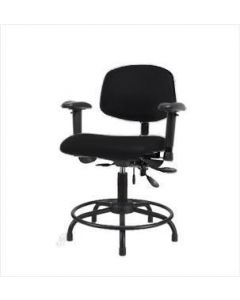 Neta ECOM Vinyl Desk Height Chair - Round Tube Base Arms Glides