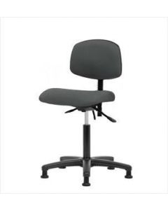 Neta ECOM Fabric Medium Bench Height Chair - Nylon Base Glides Grey