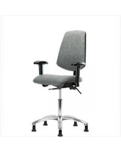 Neta ECOM Fabric Desk Height Chair - Medium Back Chrome Base Tilt