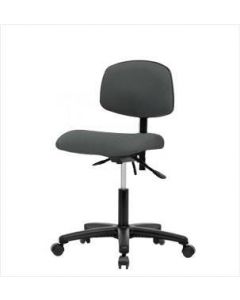 Neta ECOM Fabric Desk Height Chair - Nylon Base, Casters Grey Fabric