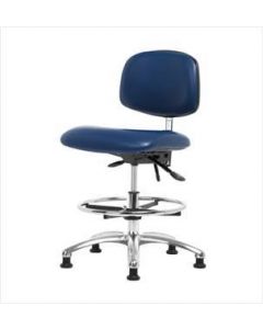 Neta ECOM Esd/Clean Room Medium Bench Height Chair - Chrome Base Chrome
