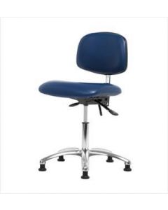 Neta ECOM Esd/Clean Room Medium Bench Height Chair - Chrome Base Glides
