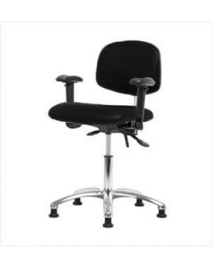 Neta ECOM Esd/Clean Room Medium Bench Height Chair - Chrome Base Arms