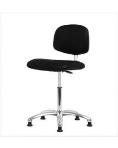Neta ECOM Esd/Clean Room Vinyl Medium Bench Height Chair - Chrome Base