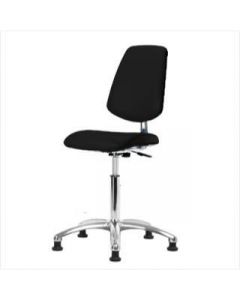 Neta ECOM Esd/Clean Room Vinyl Desk Height Chair - Medium Back Chrome