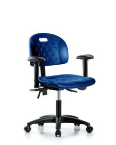 Neta ECOM Newport Industrial Blue Polyurethane Desk Height Chair, Adjustable