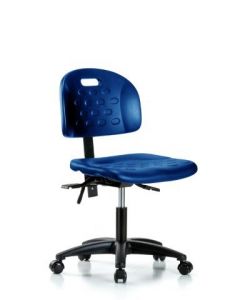 Neta ECOM Newport Industrial Blue Polyurethane Desk Height Chair, Adjustable