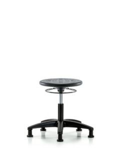 Neta ECOM Industrial Black Polyurethane Desk Height Stool Adjustable From 15.5-20.5 Inches
