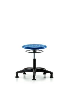 Neta ECOM Industrial Blue Polyurethane Desk Height Stool Adjustable From 15.5-20.5 Inches
