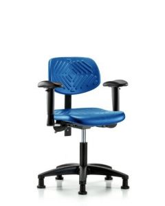 Neta ECOM Blue Polyurethane Desk Height Chair Adjustable From 16.25-21.5 Inches