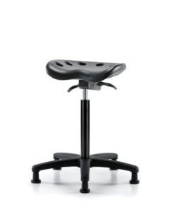 Neta ECOM Black Polyurethane Tractor Standing Height Sit-Stand Adjustable From 22.5-32 Inches
