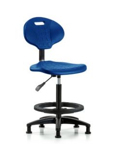 Neta ECOM Core Industrial Blue Polyurethane High Bench Height Chair