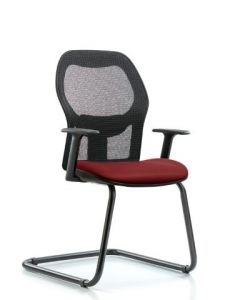 Neta ECOM Executive Windrowe Mesh Back Guest Chair Features Adjustable Lumbar Support