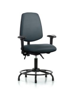 Neta ECOM Vinyl Desk Height Chair With Medium Back And Round Tube