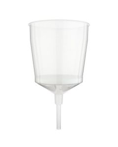 Chemglass Life Sciences Filter Funnel, Disposable, 2l, Polyethylene Frit, Barrel Shaped, Funnel Only