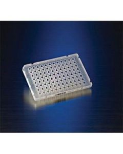 Corning Axygen 96 Well Polypropylene PCR Microplate with Bar Code, Compatible with ABI, Low Profile, Half Skirt, Clear, Nonsterile