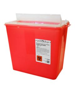 PlastiProducts Horizontal Entry Container, 8 Qt Red, 20/Cs